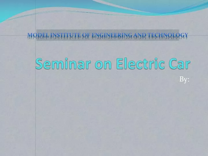 seminar on electric car