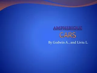 AMPHIBIOUS CARS