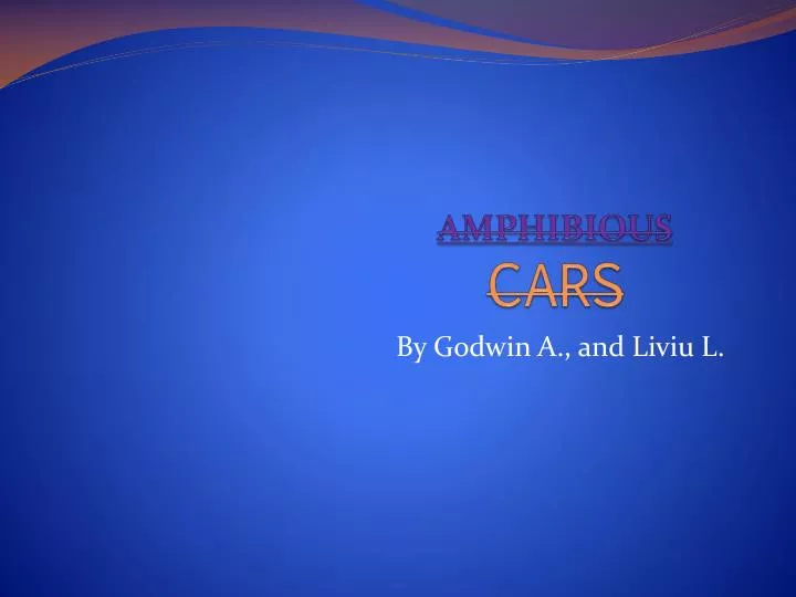 amphibious cars