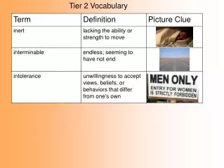Tier 2 Vocabulary