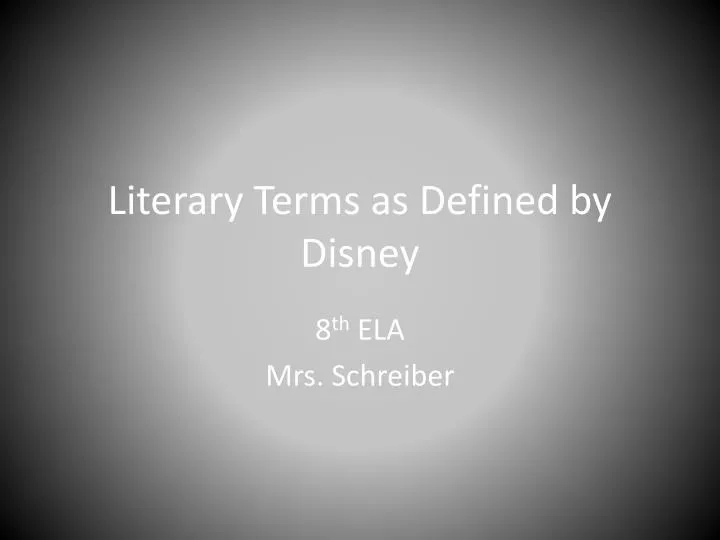 literary terms as defined by disney