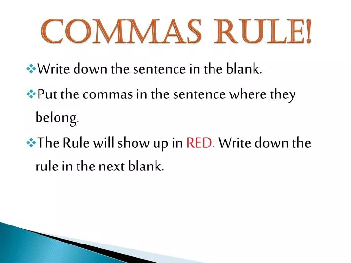 commas rule