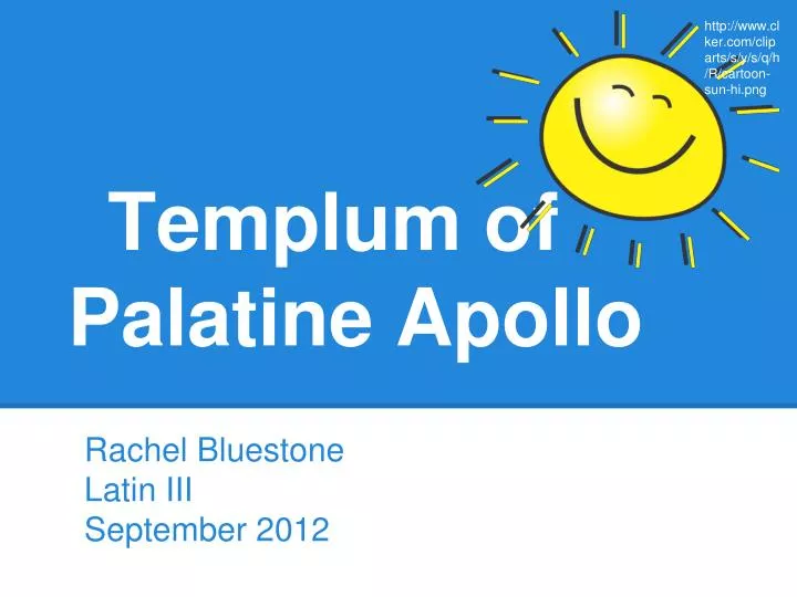 templum of palatine apollo