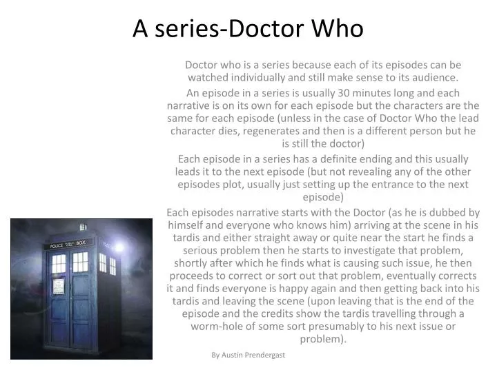 a series doctor who