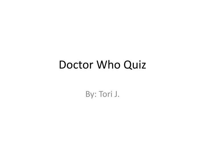 doctor who quiz