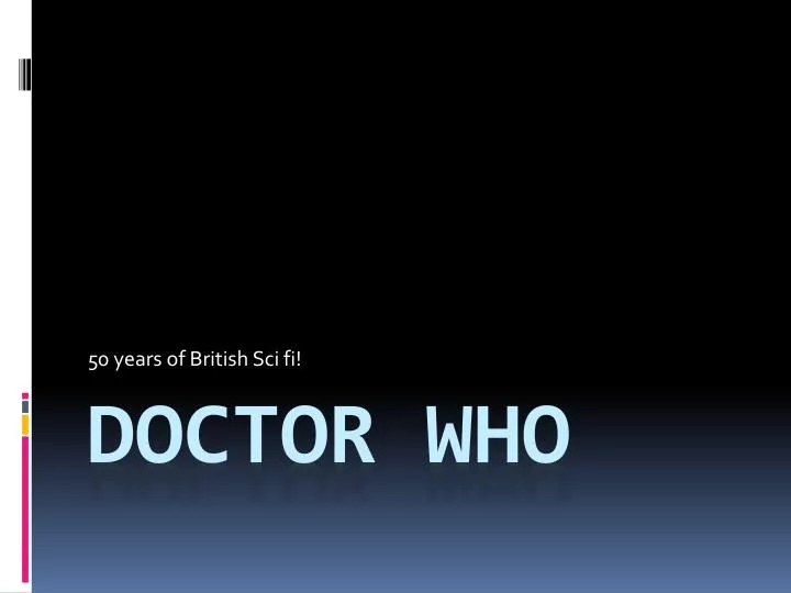 50 years of british sci fi