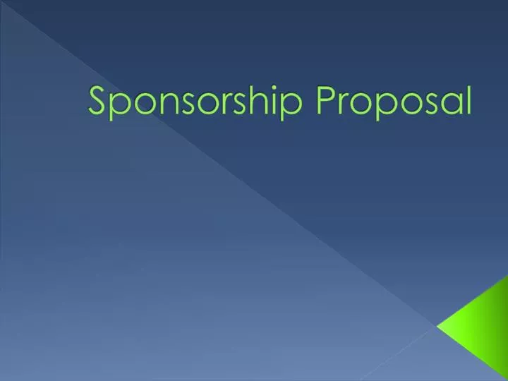sponsorship proposal