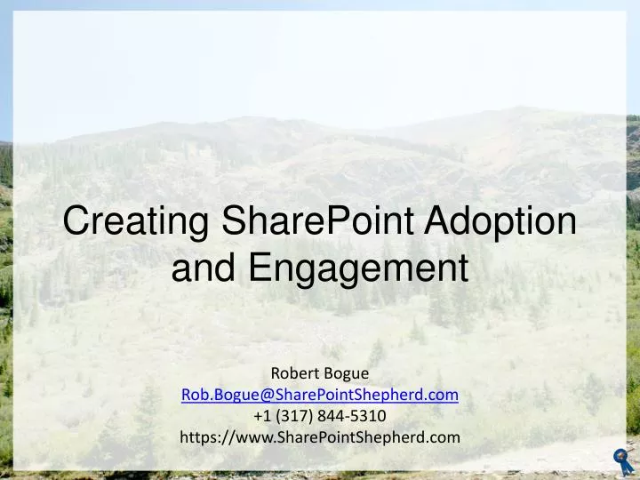 creating sharepoint adoption and engagement