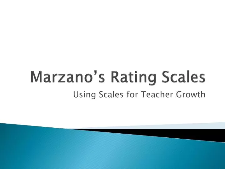 marzano s rating scales