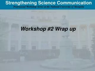 Strengthening Science Communication