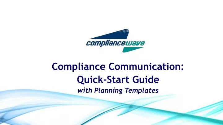 compliance communication quick start guide with planning templates