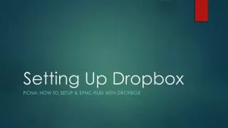 Setting U p Dropbox