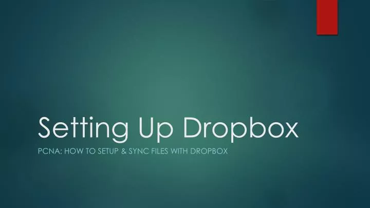 setting u p dropbox