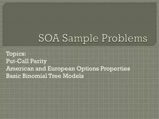 soa sample problems