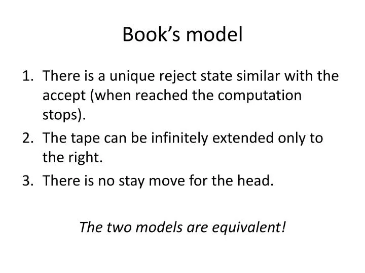 book s model