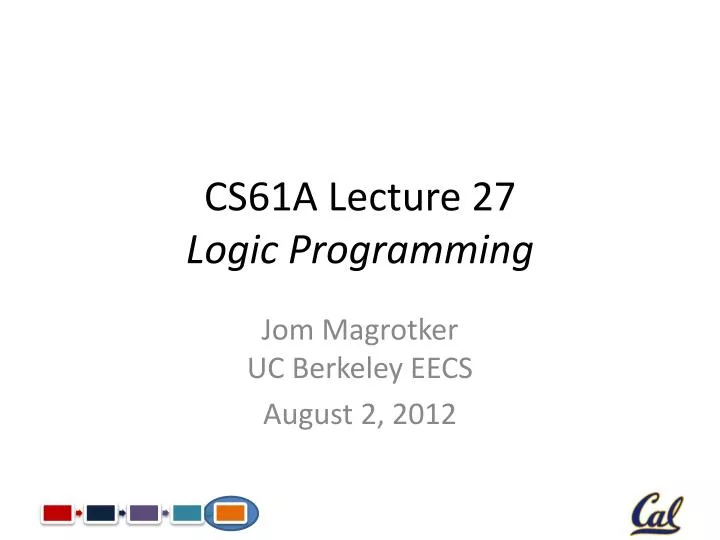 cs61a lecture 27 logic programming