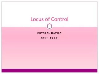 Locus of Control