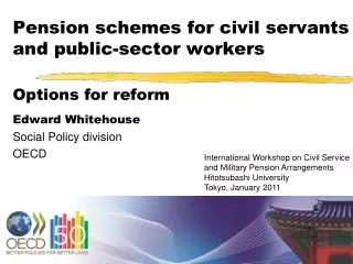 Pension schemes for civil servants and public-sector workers
