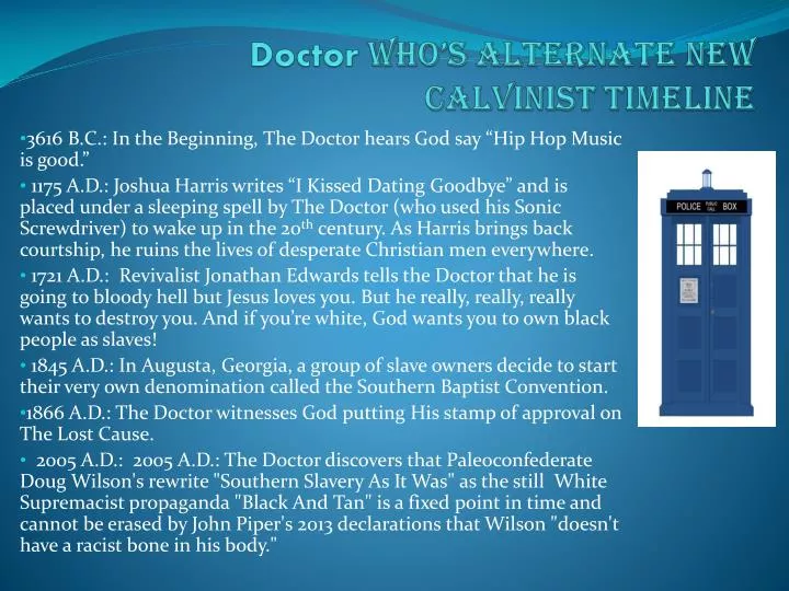 doctor who s alternate new calvinist timeline