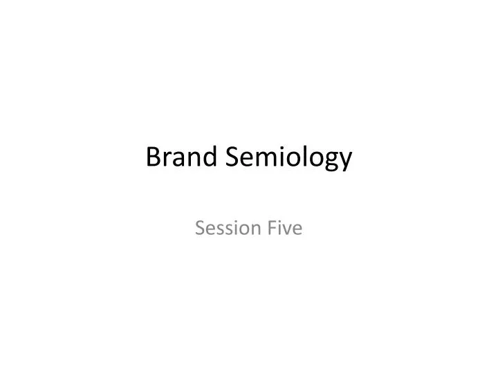 brand semiology