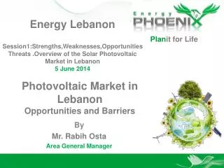 Photovoltaic Market in Lebanon Opportunities and Barriers