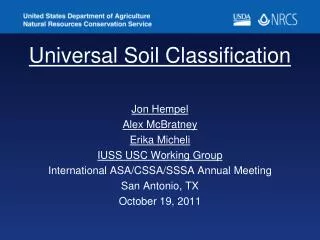Universal Soil Classification