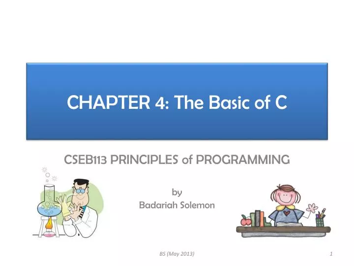 chapter 4 the basic of c