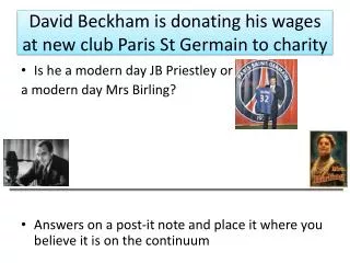 David Beckham is donating his wages at new club Paris St Germain to charity