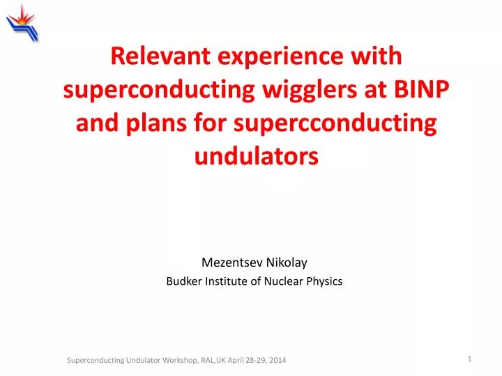 relevant experience with superconducting wigglers at binp and plans for supercconducting undulators