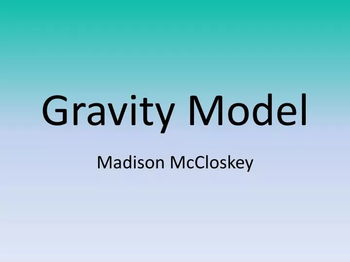 gravity model