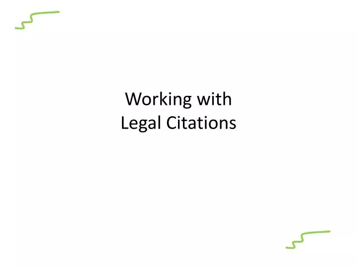 working with legal citations