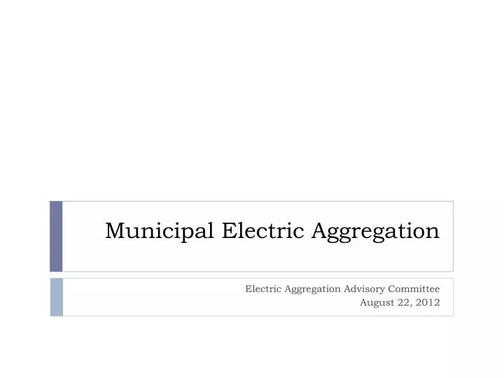 municipal electric aggregation