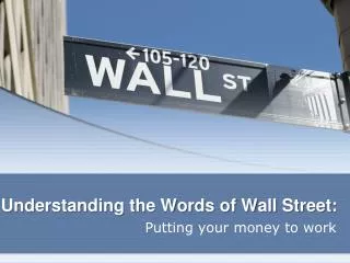 Understanding the Words of Wall Street: