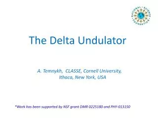 The Delta Undulator