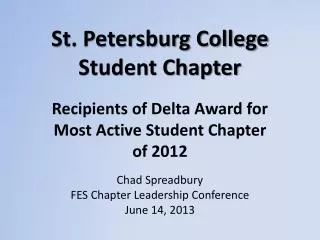 St. Petersburg College Student Chapter