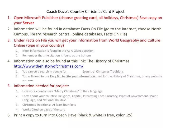 coach dave s country christmas card project
