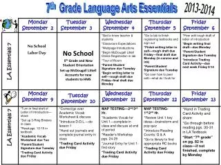 7 th Grade Language Arts Essentials