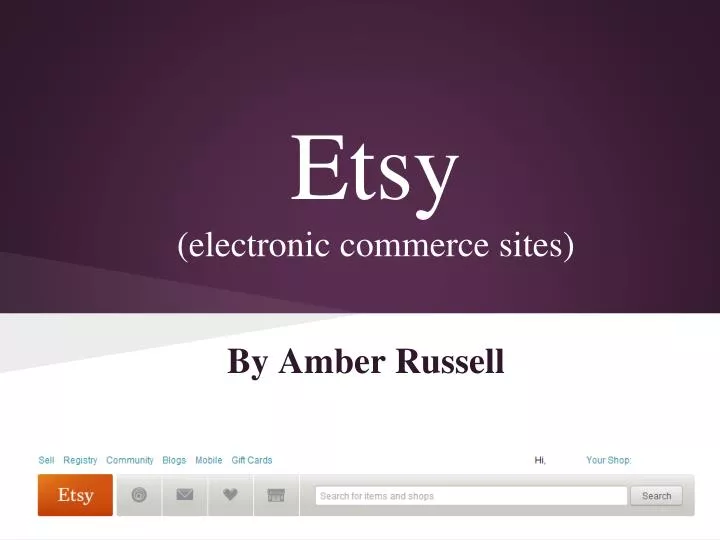 etsy electronic commerce sites