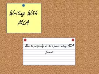 Writing With MLA