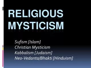 Religious Mysticism