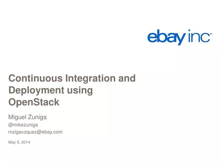 continuous integration and deployment using openstack