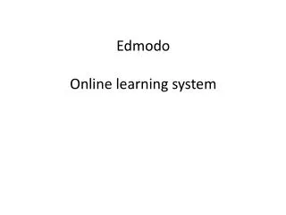 Edmodo Online learning system