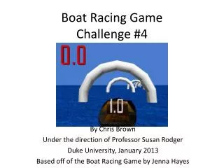 Boat Racing Game Challenge #4