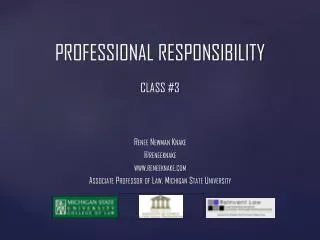Professional responsibility Class #3