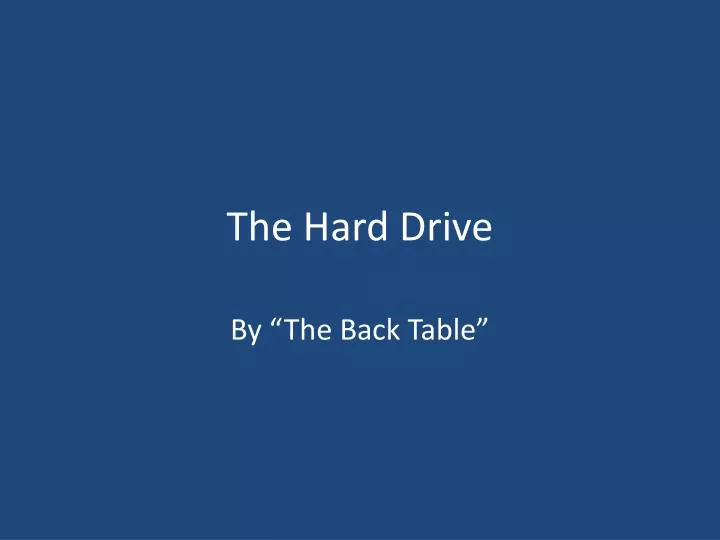 the hard drive