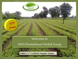 Welcome to MAA Danteshwari Herbal Group