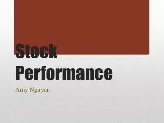 Stock Performance