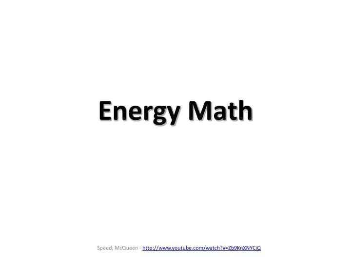 energy math