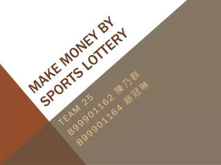 make money by sports lottery