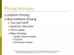 Pricing Strategies - slide 1